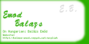 emod balazs business card